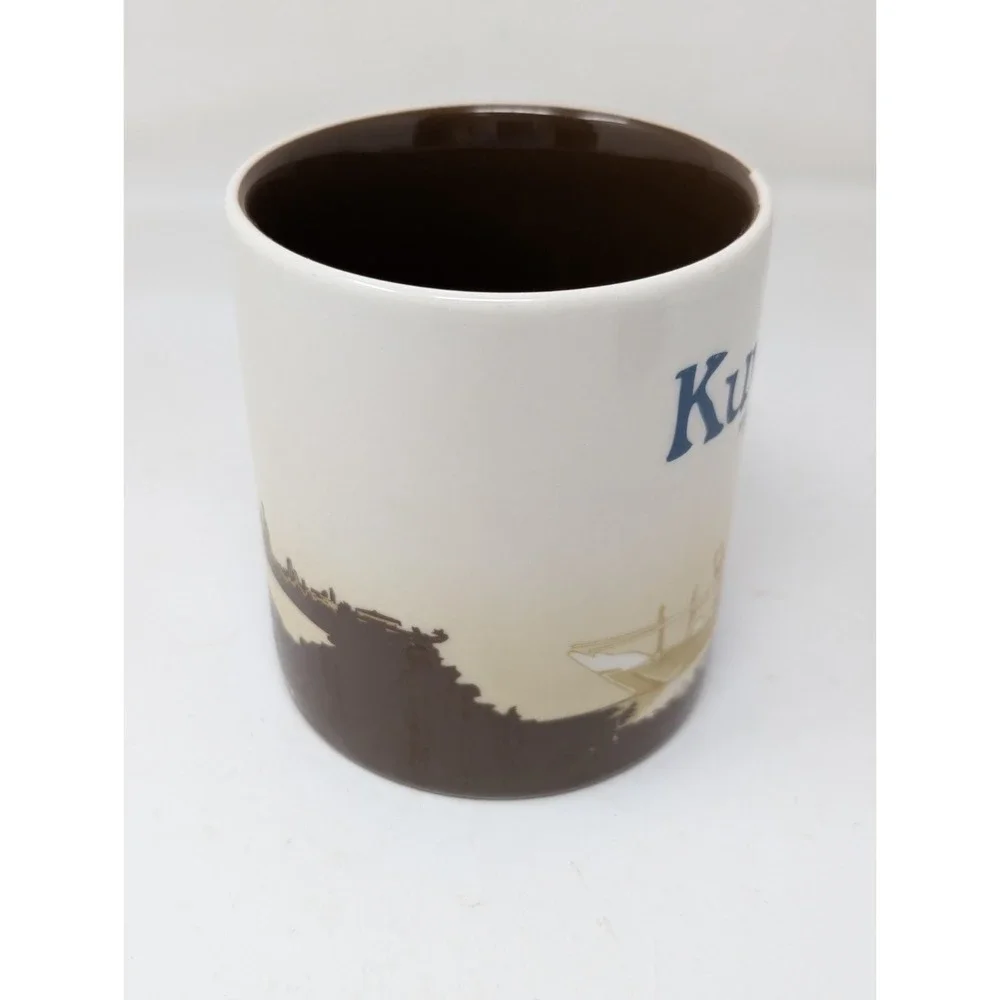 Starbucks Kuwait Coffee Mug Global Icon Series 16oz Skyline‎ and Boat Design